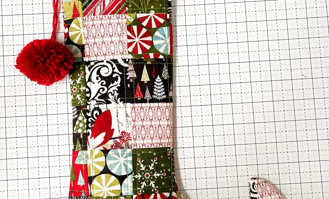How to sew an easy elf Christmas stocking
