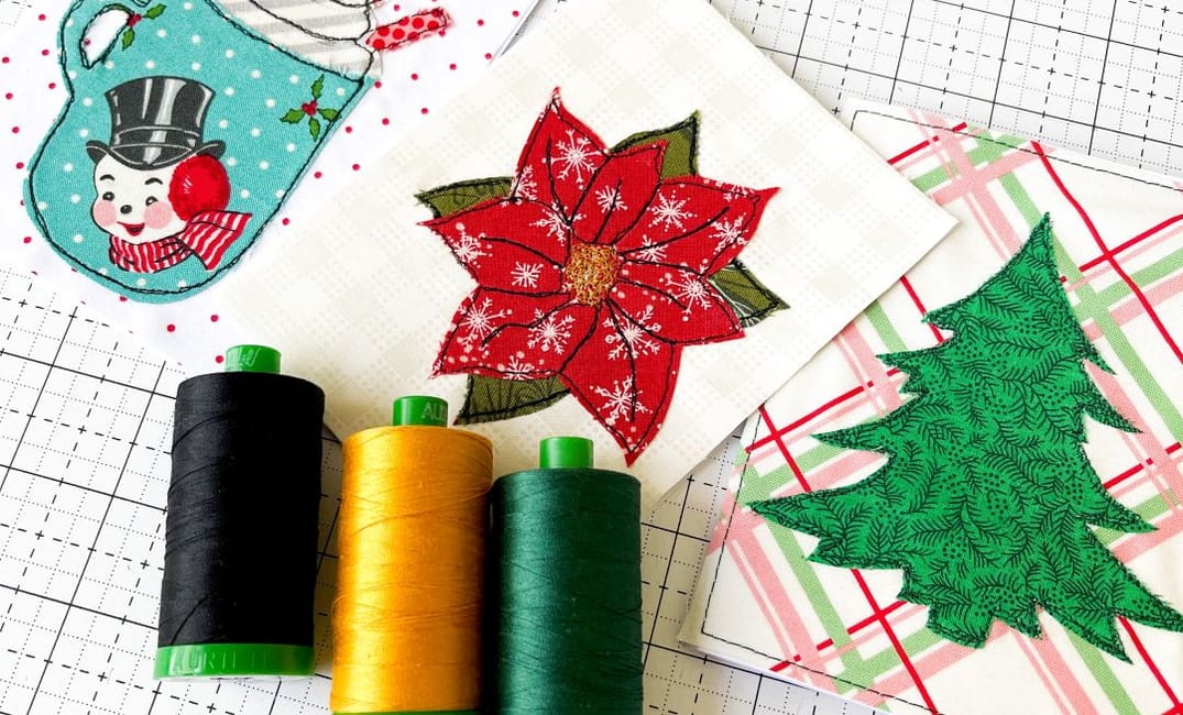 How to make quilted fabric greeting cards