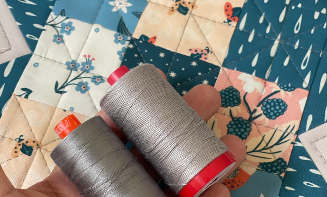 Machine Quilting with 12 Weight Thread