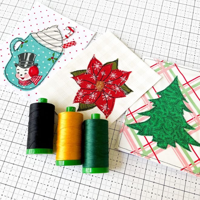 Image of: How to make quilted fabric greeting cards