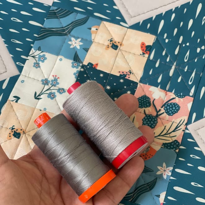 Image of: Machine Quilting with 12 Weight Thread